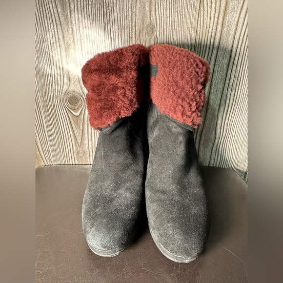 Ugg Shearling Heeled Booties Sz 8.5 - Picture 9 of 12